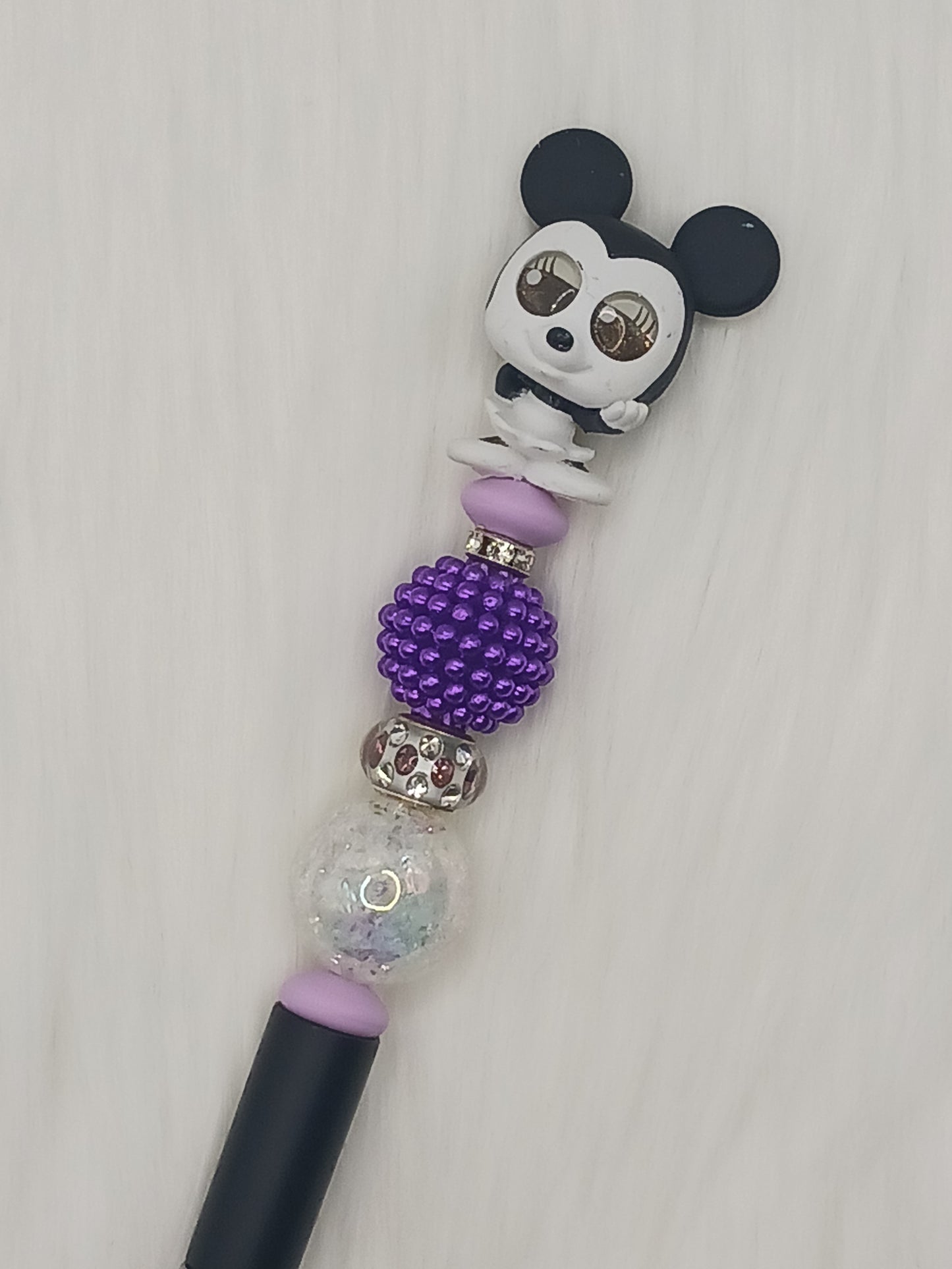 Mouse character topped beaded pen