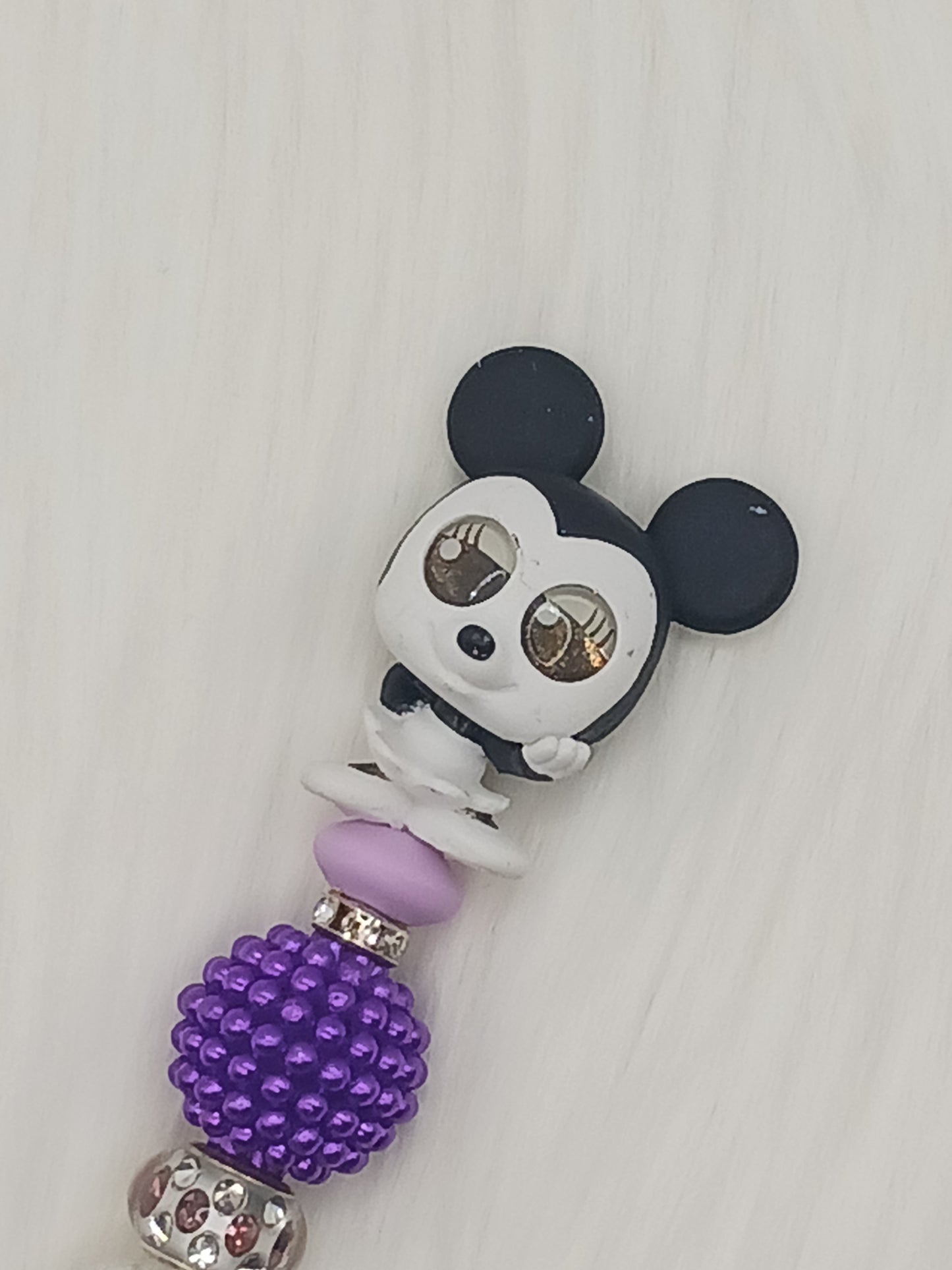 Mouse character topped beaded pen