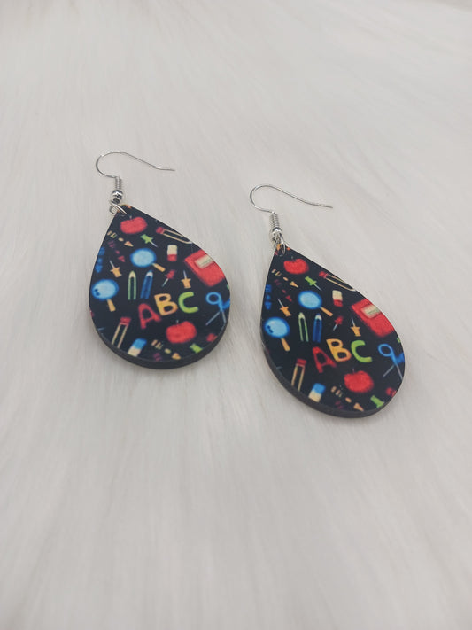 ABC teacher earrings