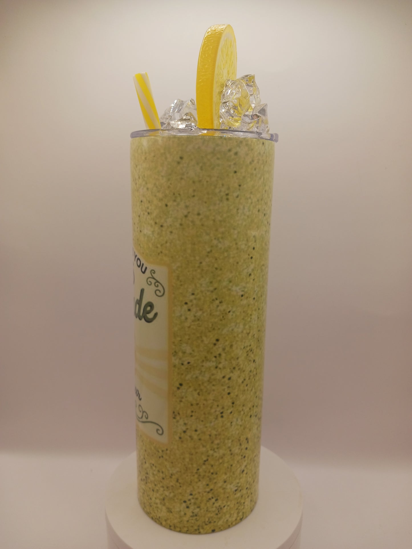 Crushed iced lemonade tumbler