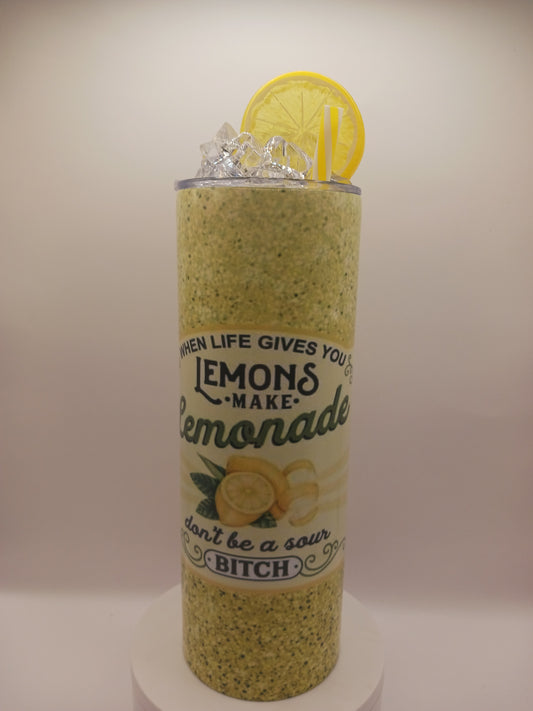 Crushed iced lemonade tumbler