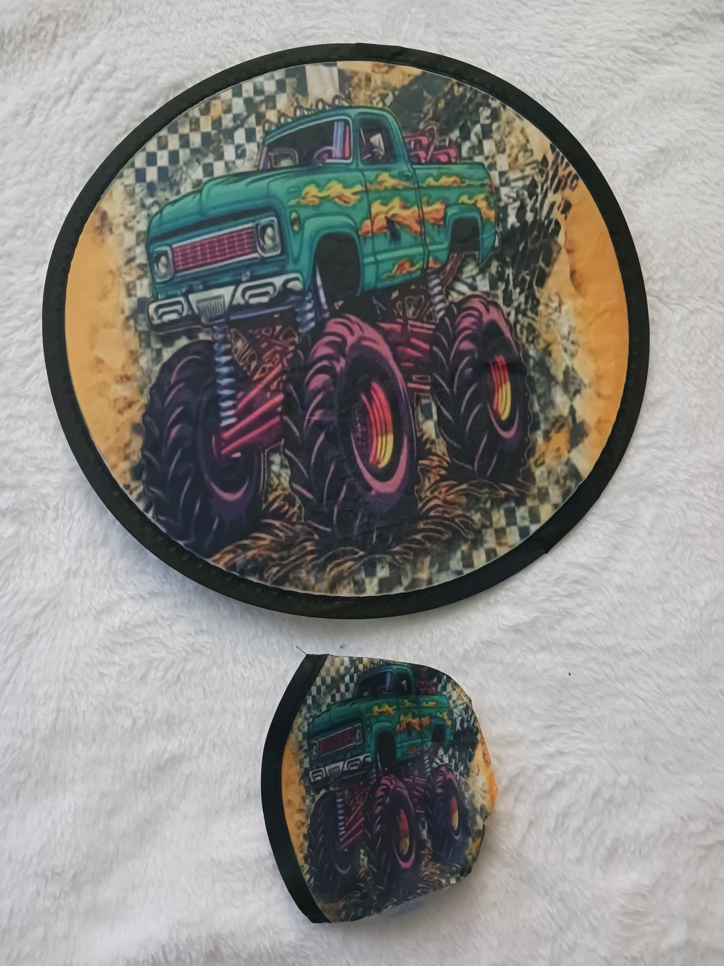 Monster truck flying disc