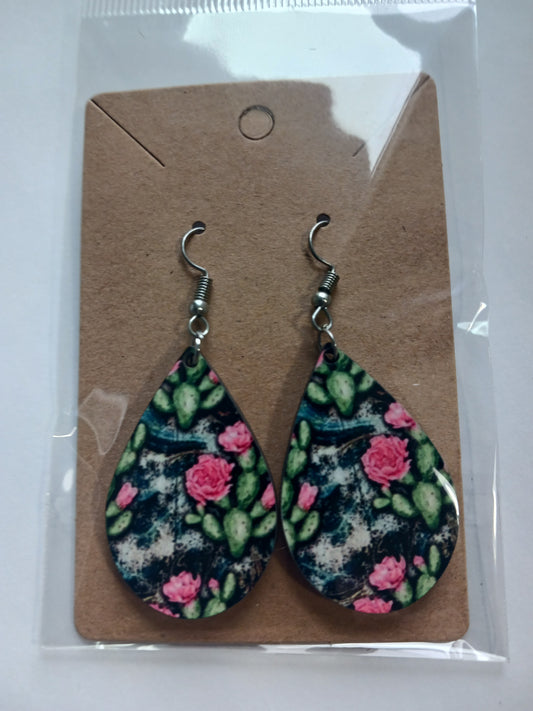 Cactus Rose earrings