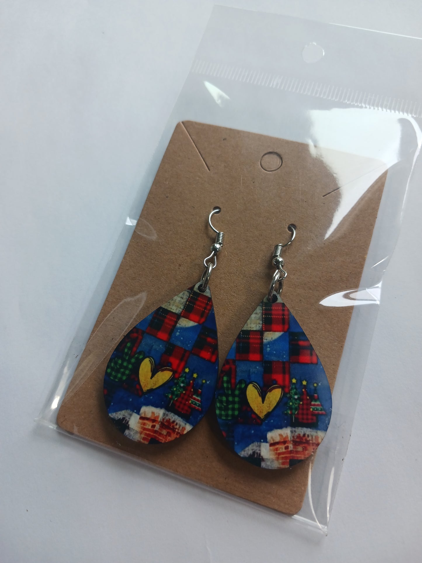 Christmas patchwork earrings