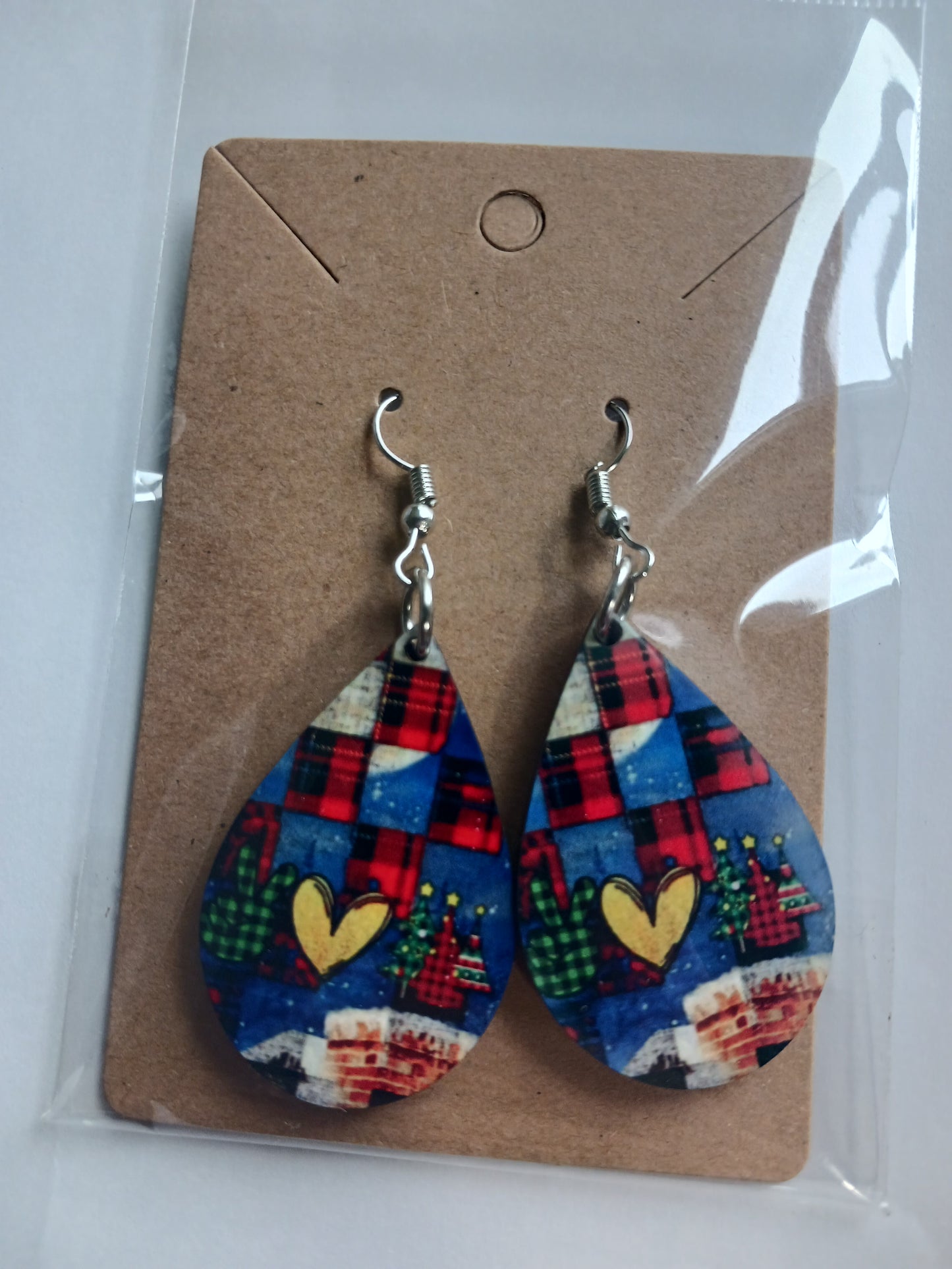 Christmas patchwork earrings