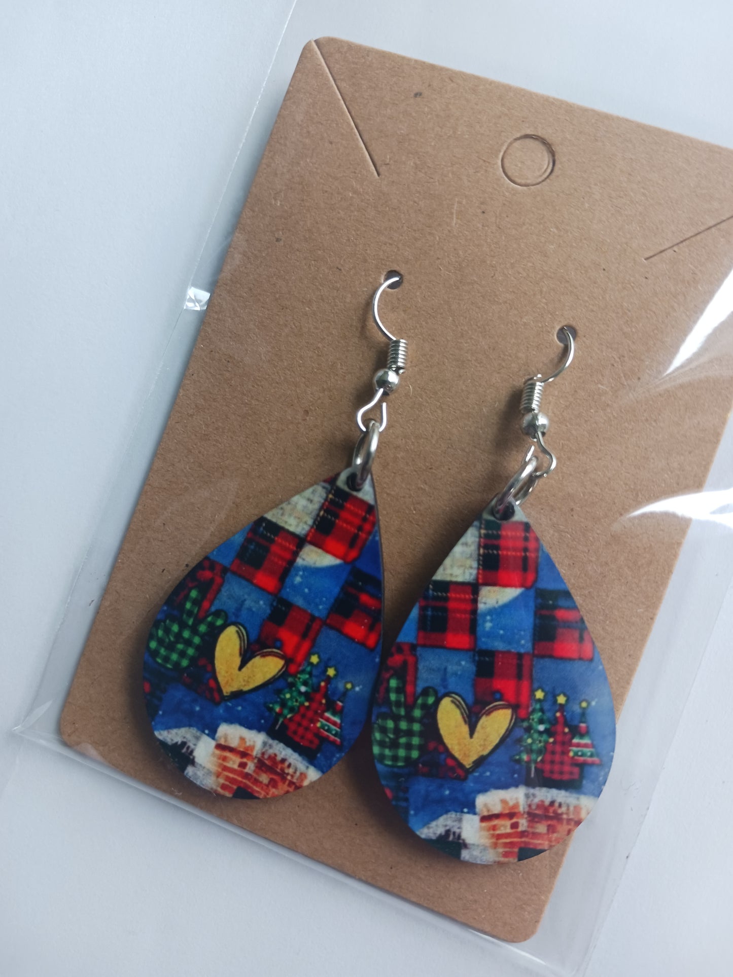 Christmas patchwork earrings