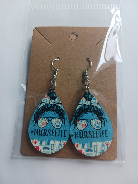 Blue nurselife earrings