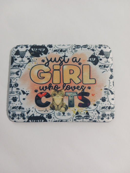 A girl who loves cats magnet