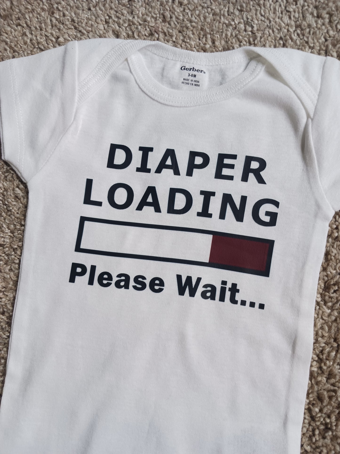 Diaper loading... baby onesie