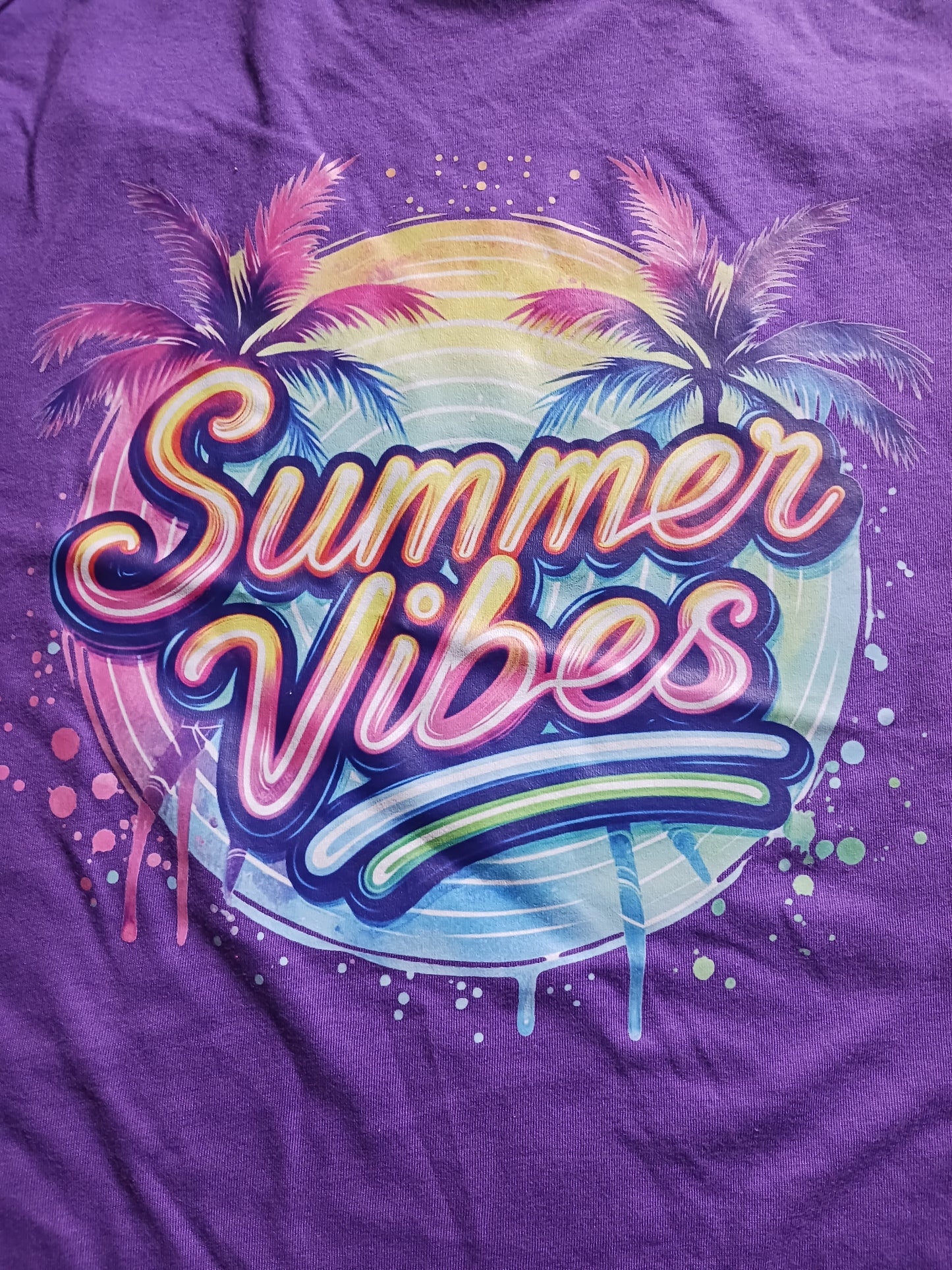 Purple summer vibes racerback tank