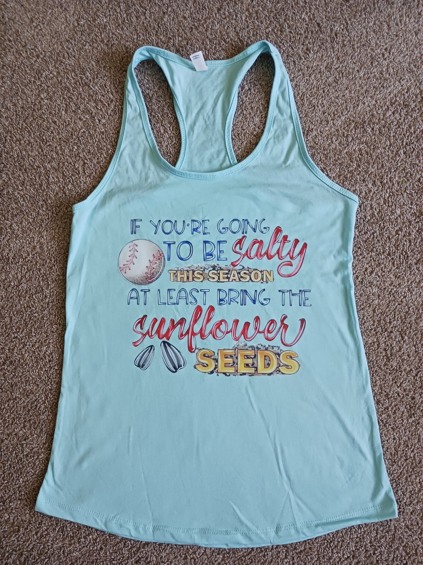 Salty season flowy racerback tank top