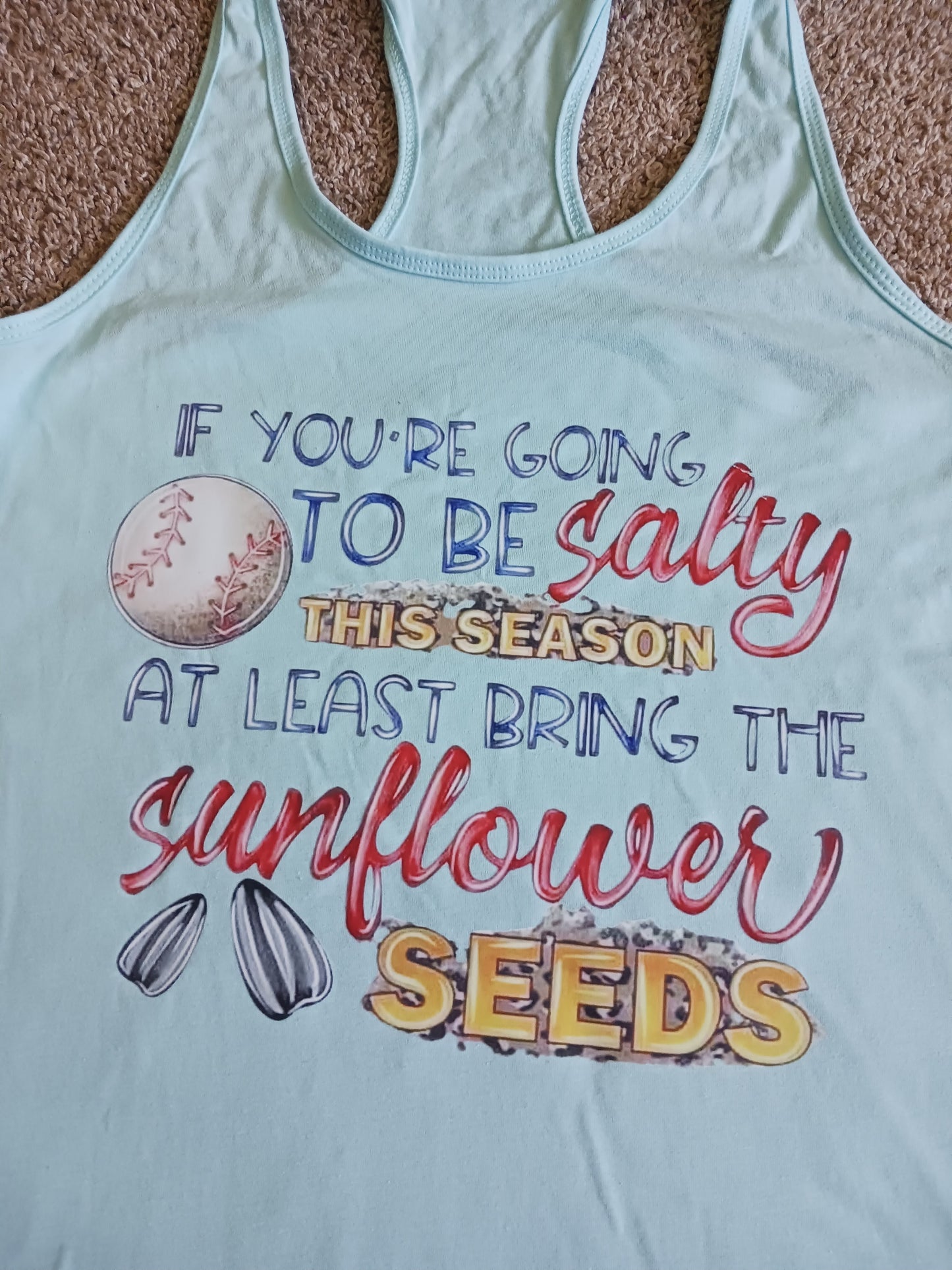 Salty season flowy racerback tank top