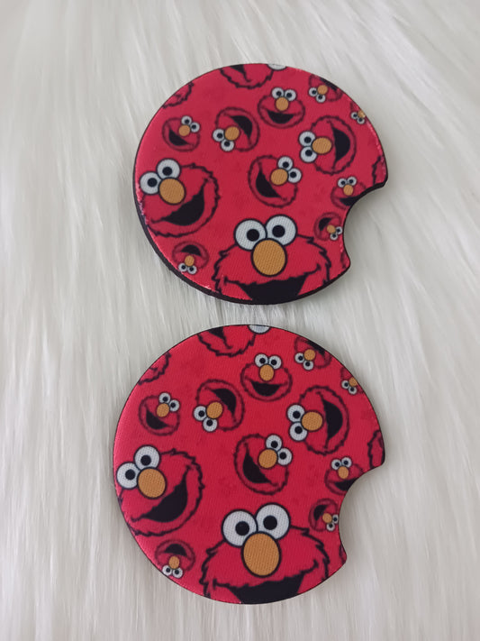 Red monster car coasters