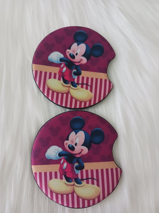 Red mouse car coasters