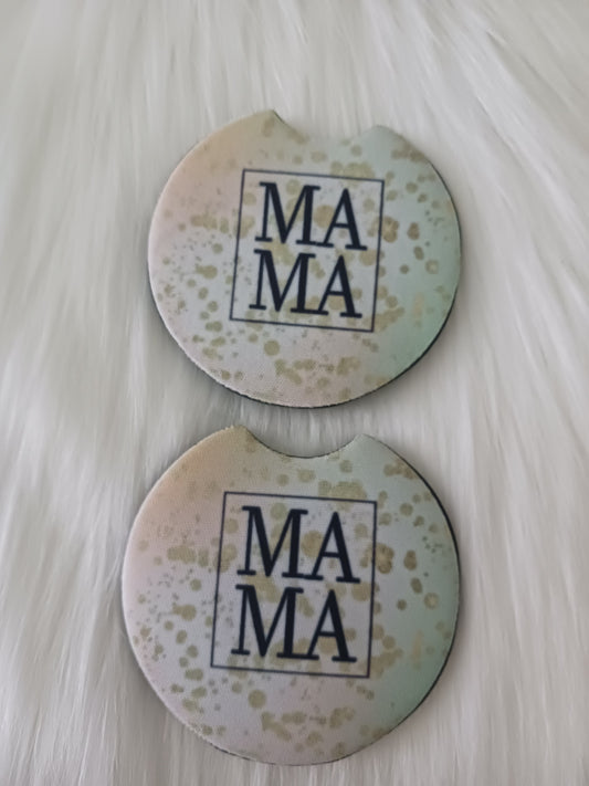 Pastel mama car coasters