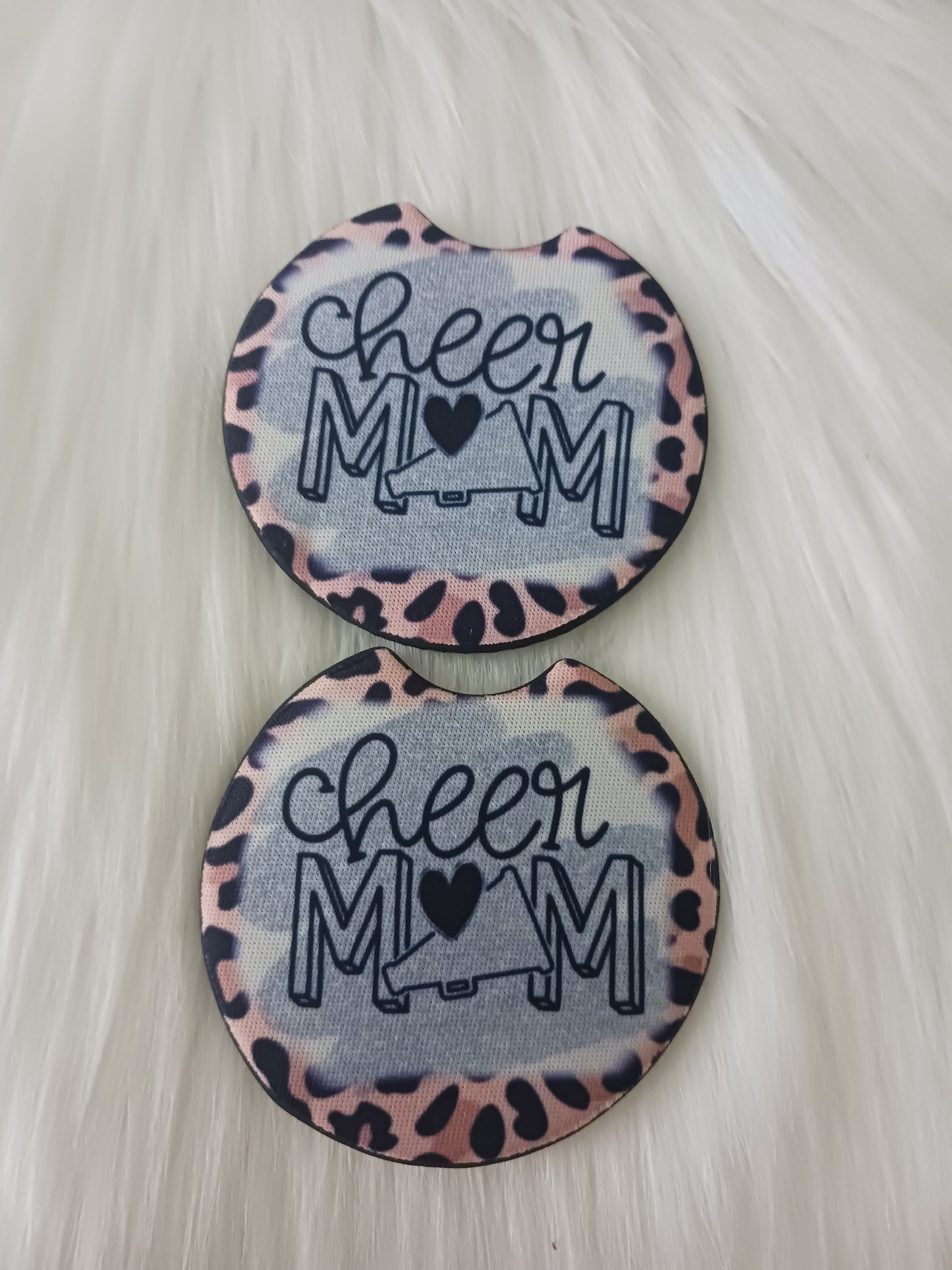 Cheer mom car coasters