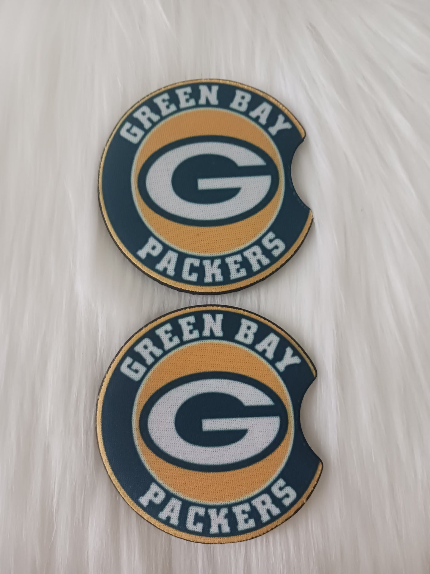 Packers team car coasters