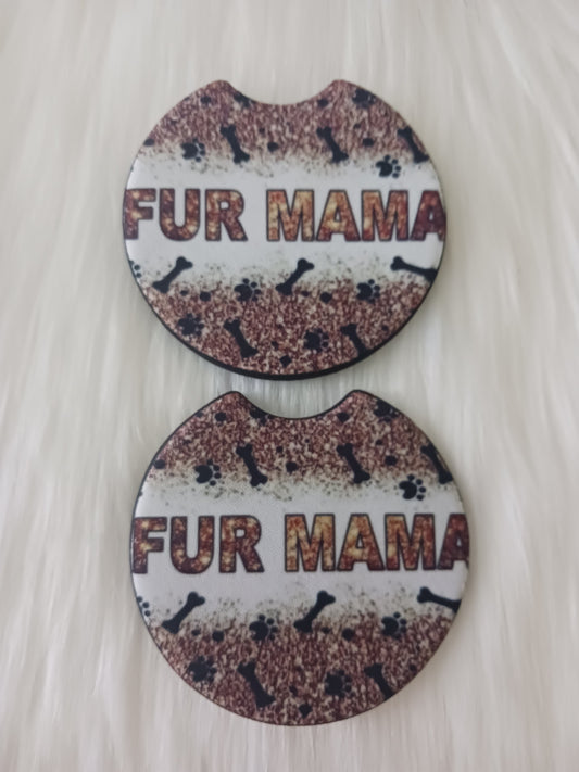 Fur mama car coasters