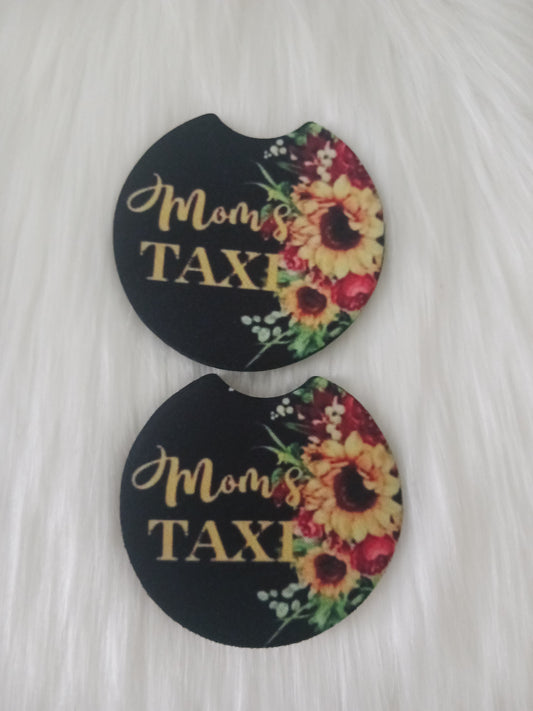 Moms taxi car coasters