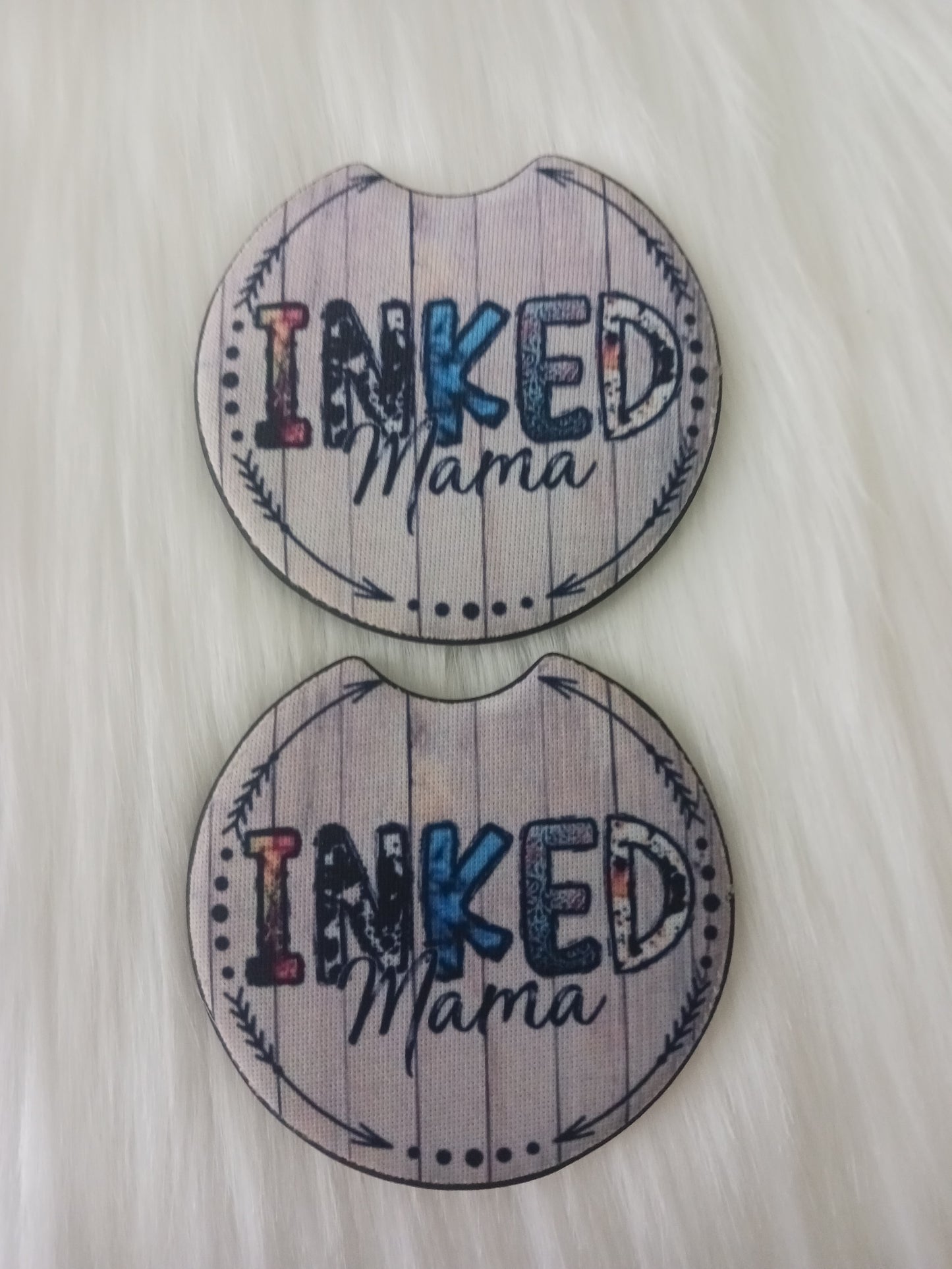 Inked mama car coasters