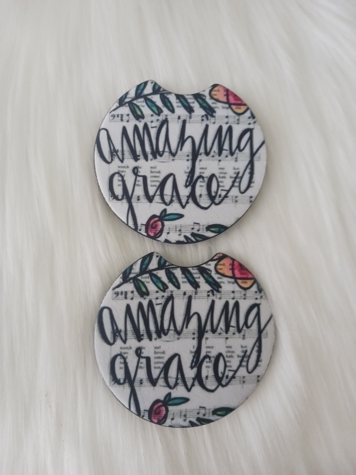 Amazing grace car coasters