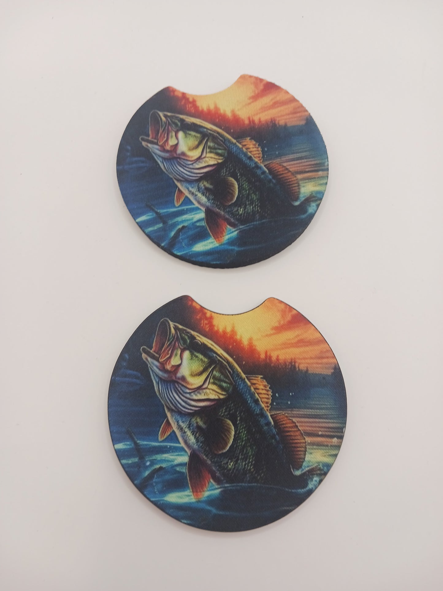 Sunrise fish car coasters