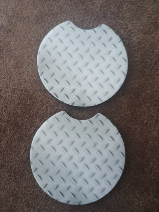 Steel metal print car coasters