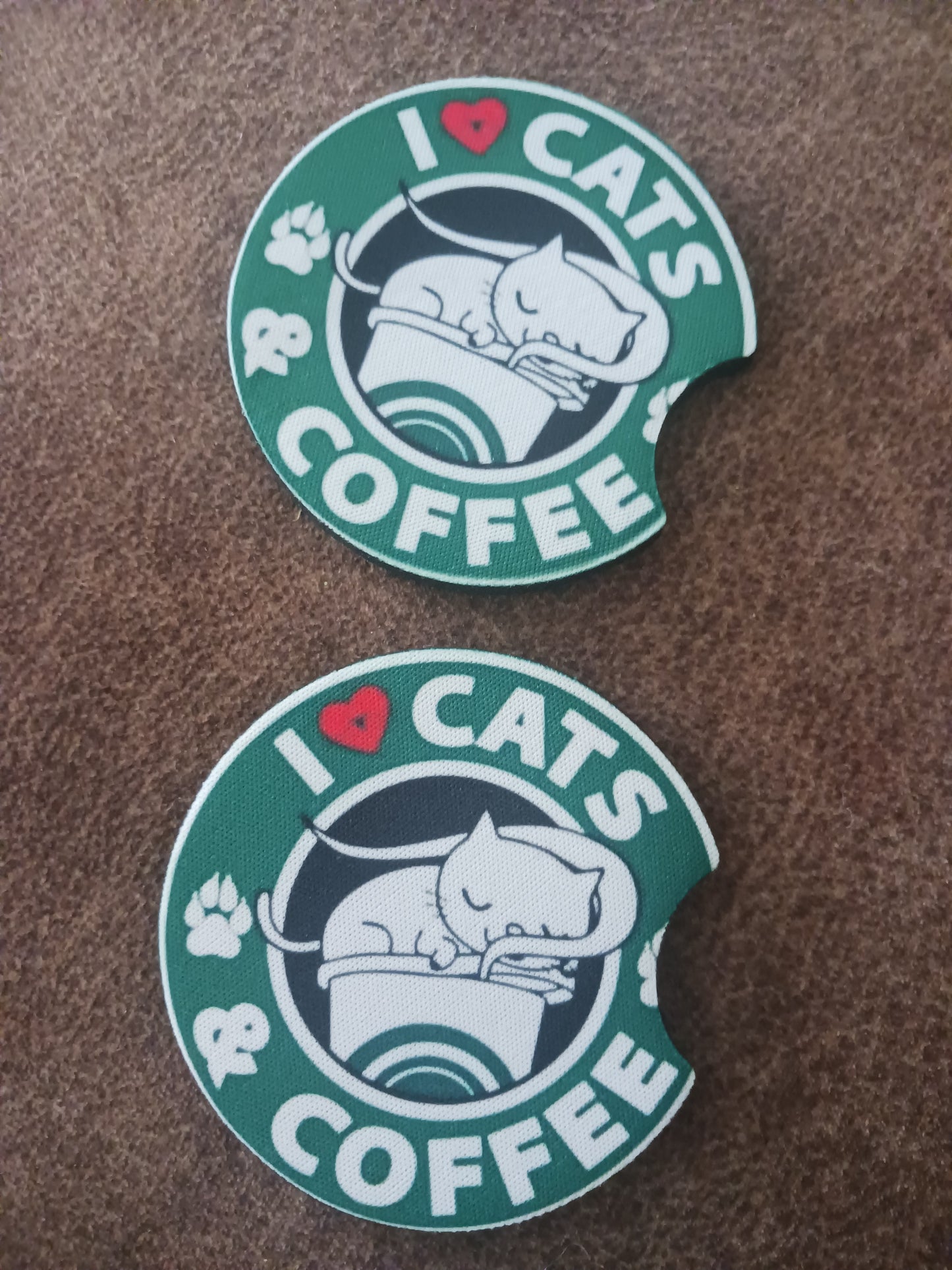 Cats and coffee car coasters