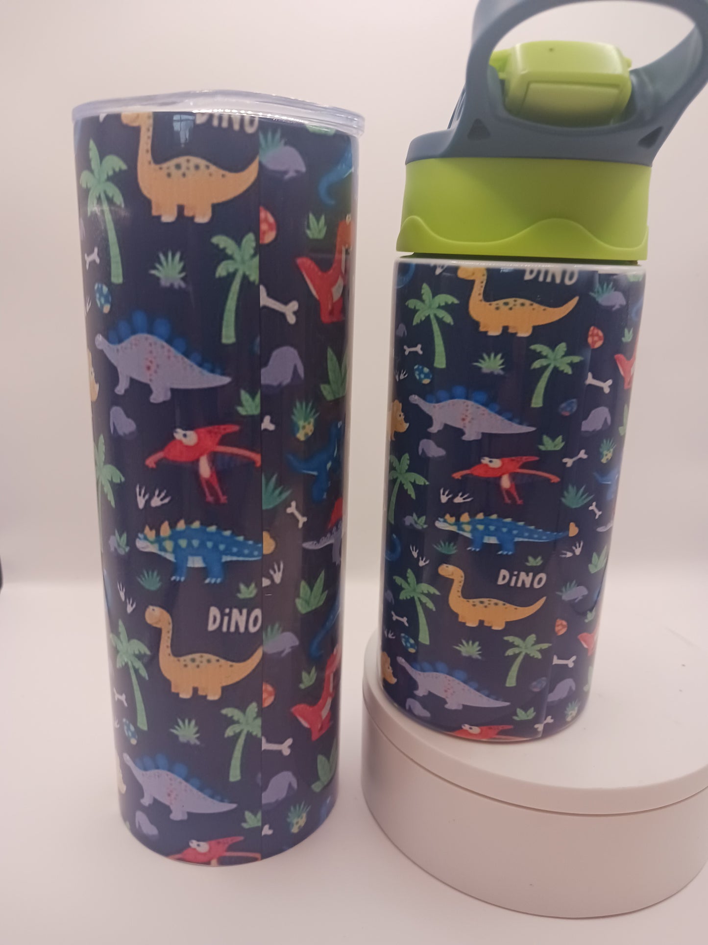 Mama and mini dinosaur tumbler set