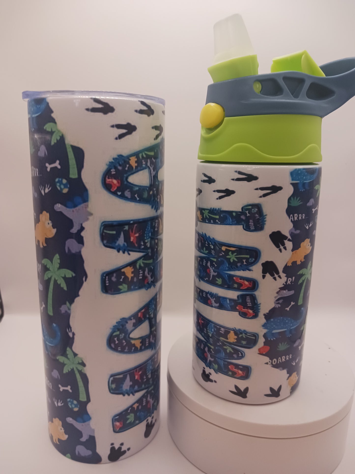 Mama and mini dinosaur tumbler set