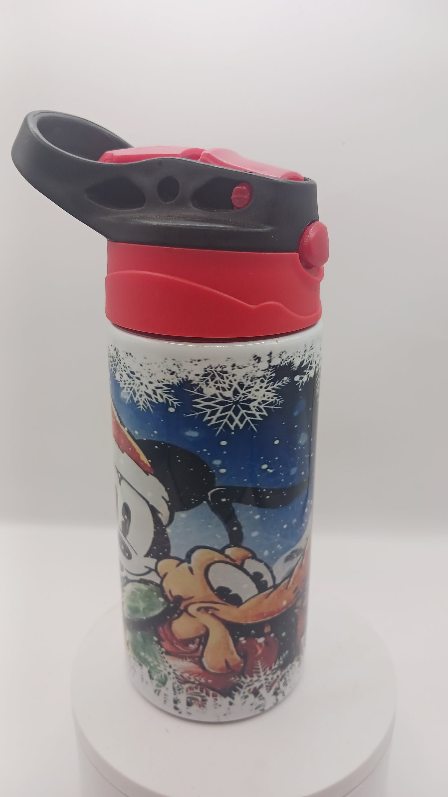 Mouse Christmas friends kids water bottle