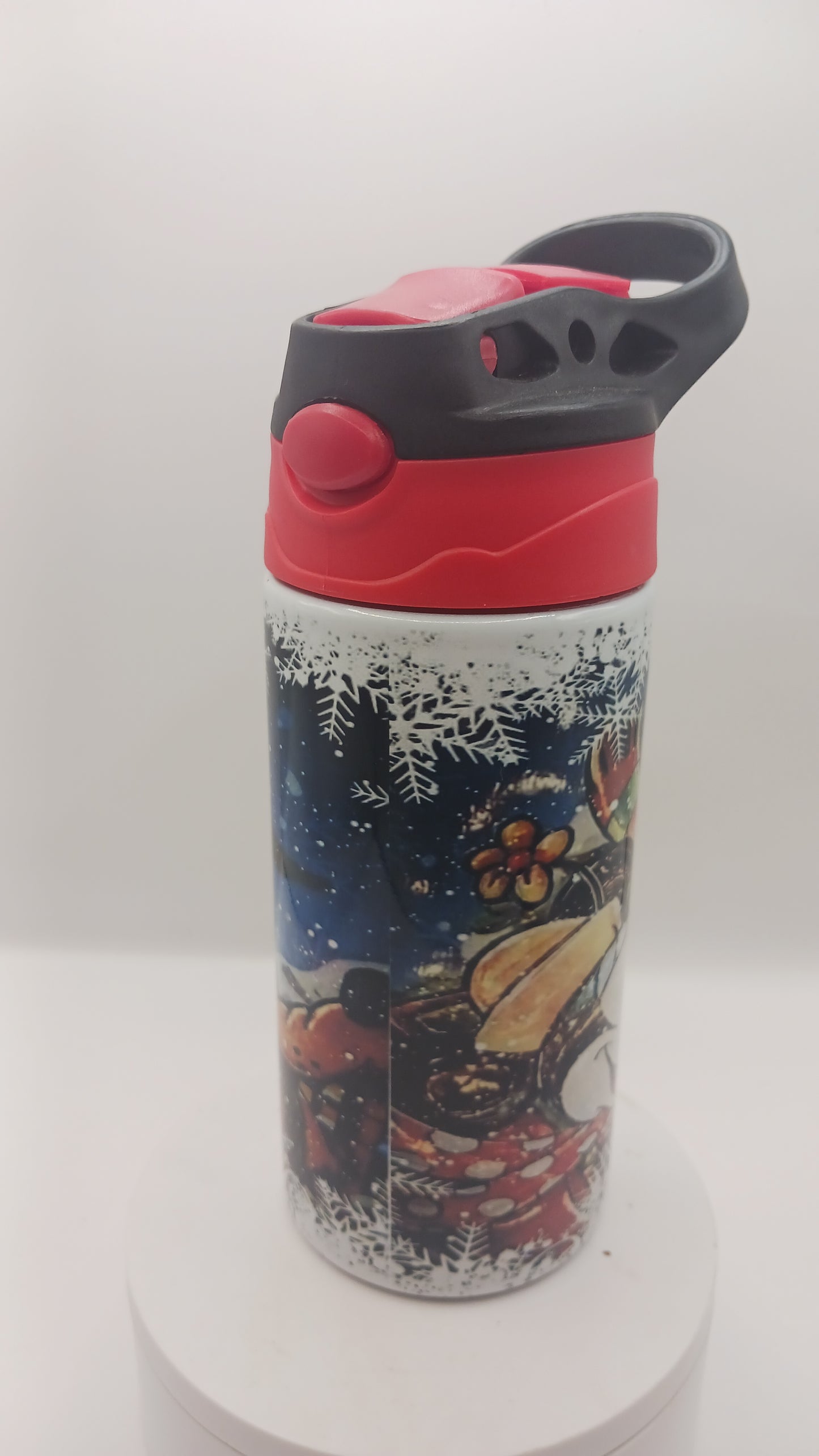 Mouse Christmas friends kids water bottle