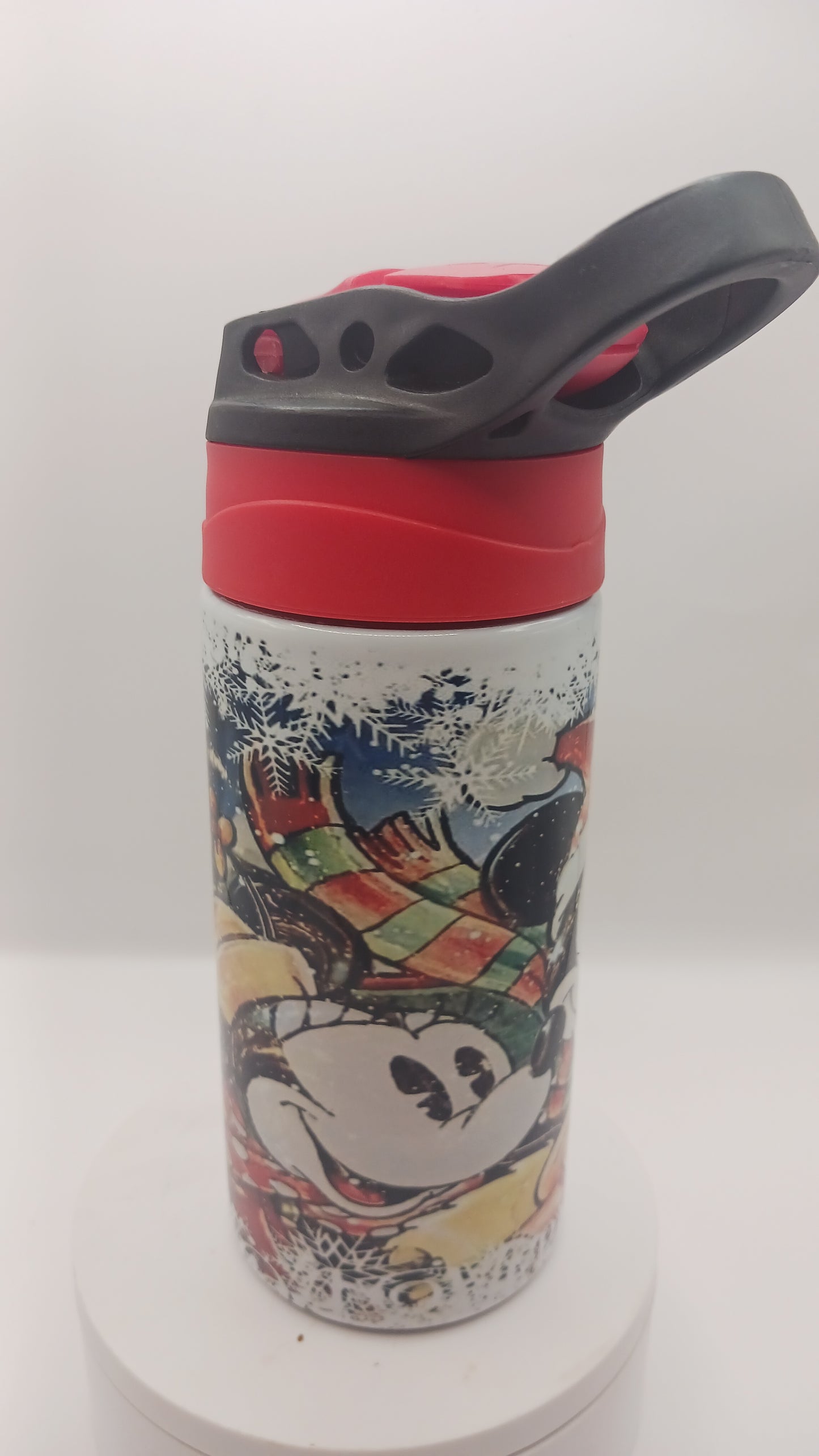 Mouse Christmas friends kids water bottle