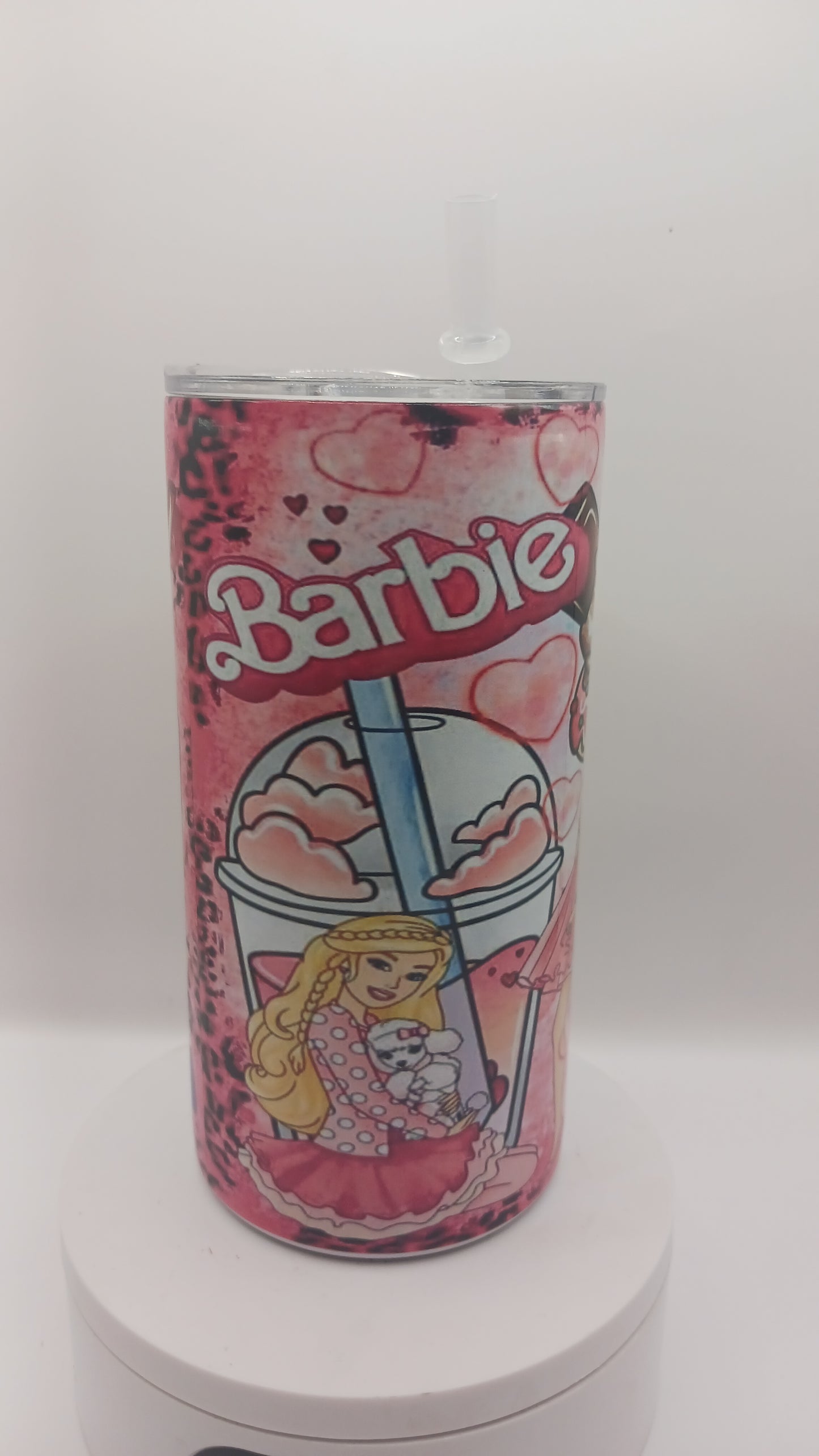 Pink girl doll 12 oz tumbler