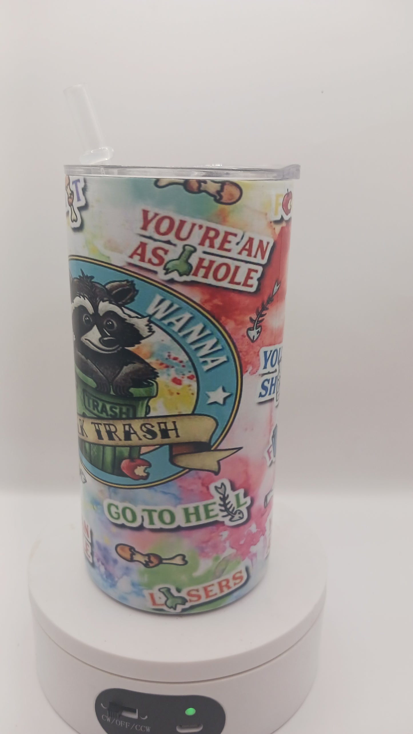 Talking trash 12 oz tumbler