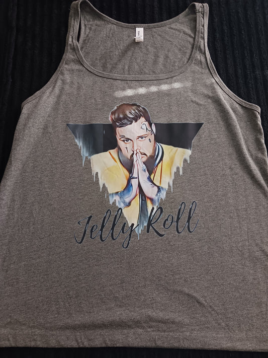 Country J roll flowy racerback tank top