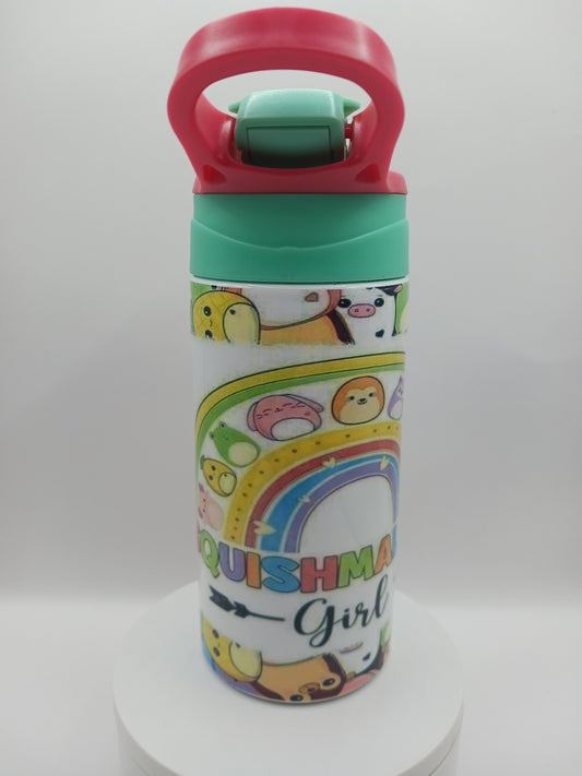 Squishmallow girl kids water bottle