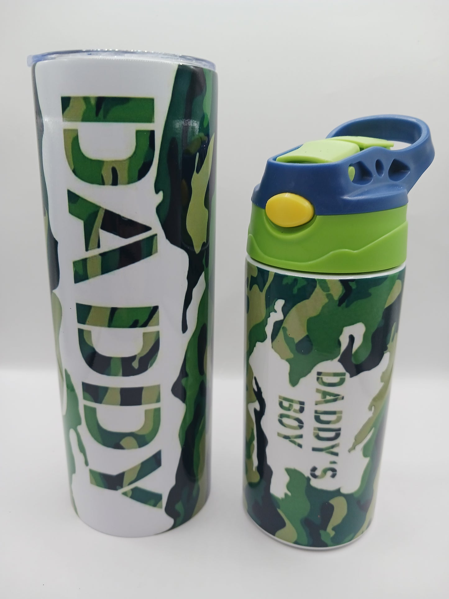 Daddy's boy and daddy camo tumbler set