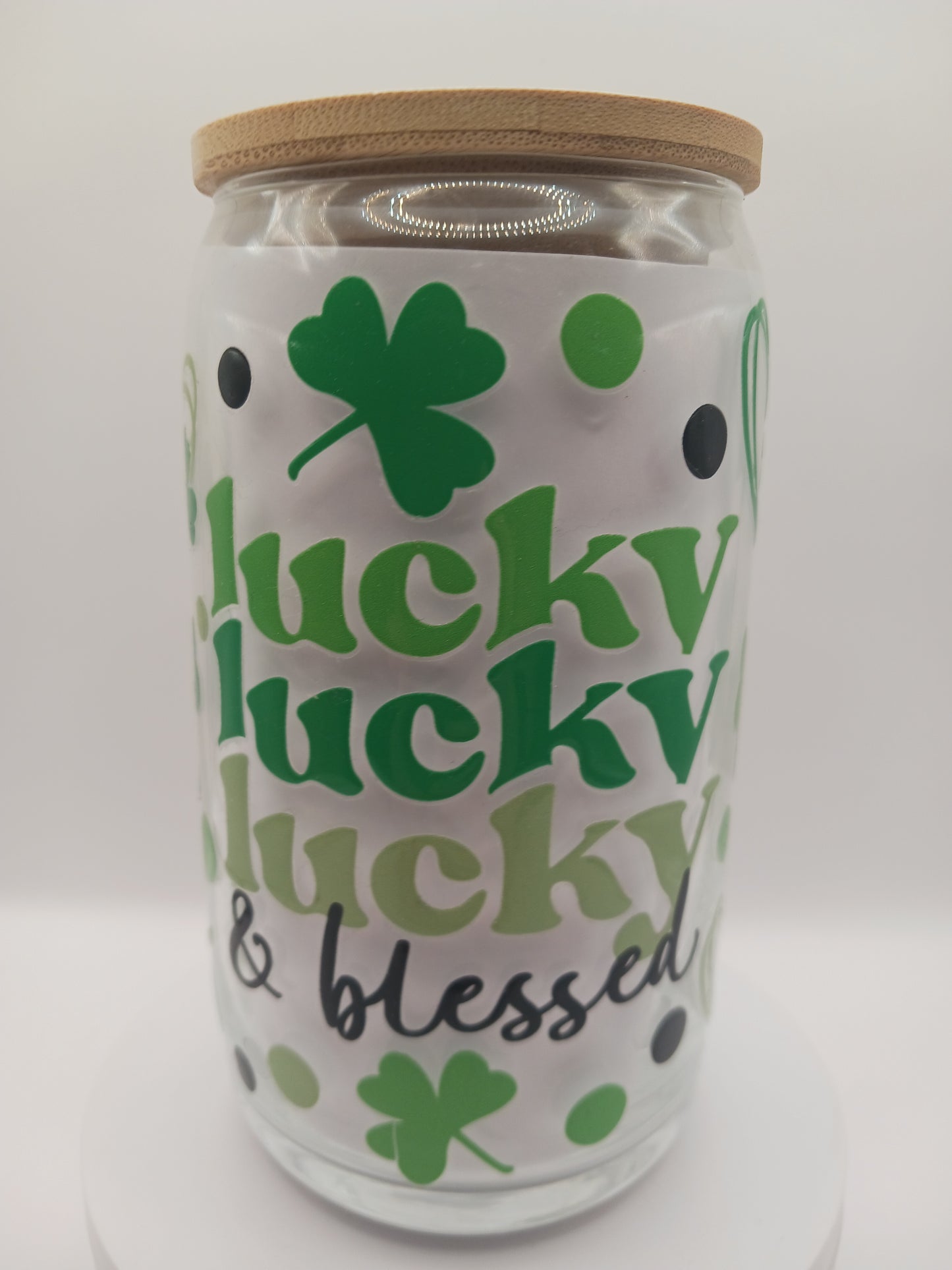 Lucky 16 Oz glass can