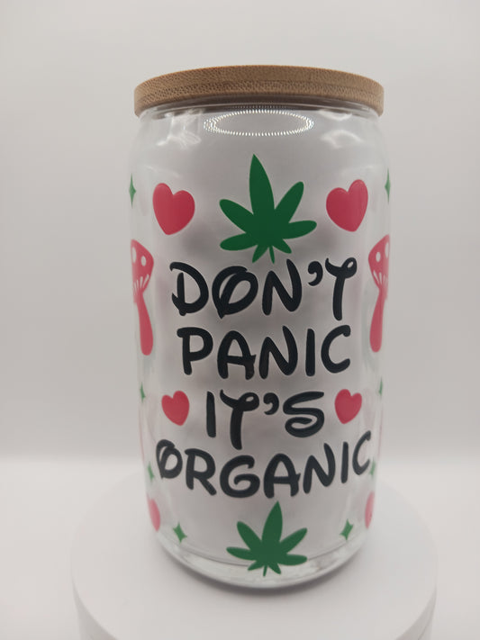 Do t panic it's organic 16 Oz glass can