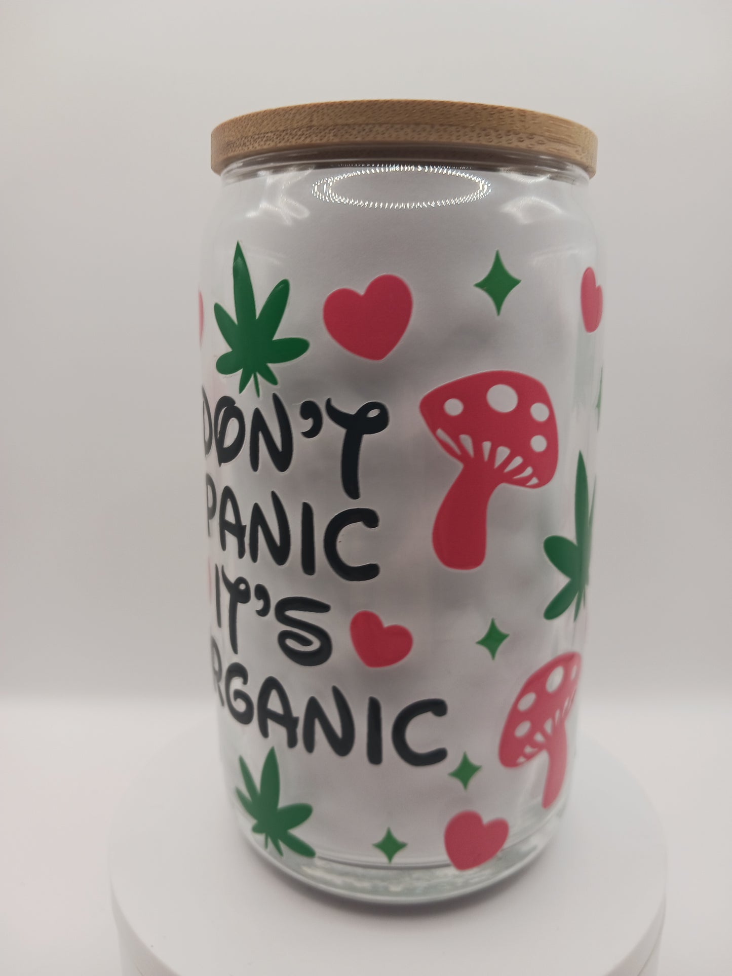 Do t panic it's organic 16 Oz glass can