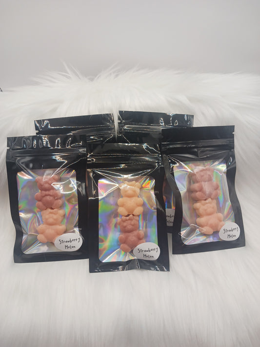 Strawberry Melon bear shaped wax melts