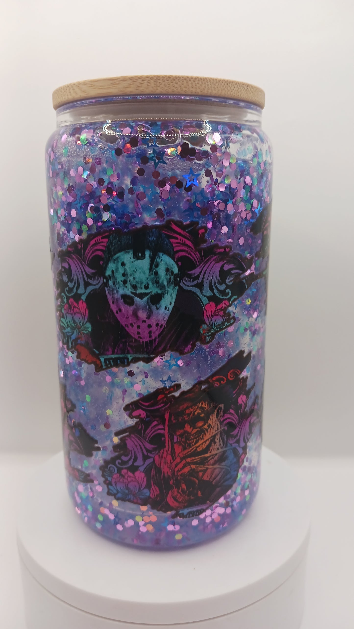 16 oz Horror snowglobe Libby tumbler