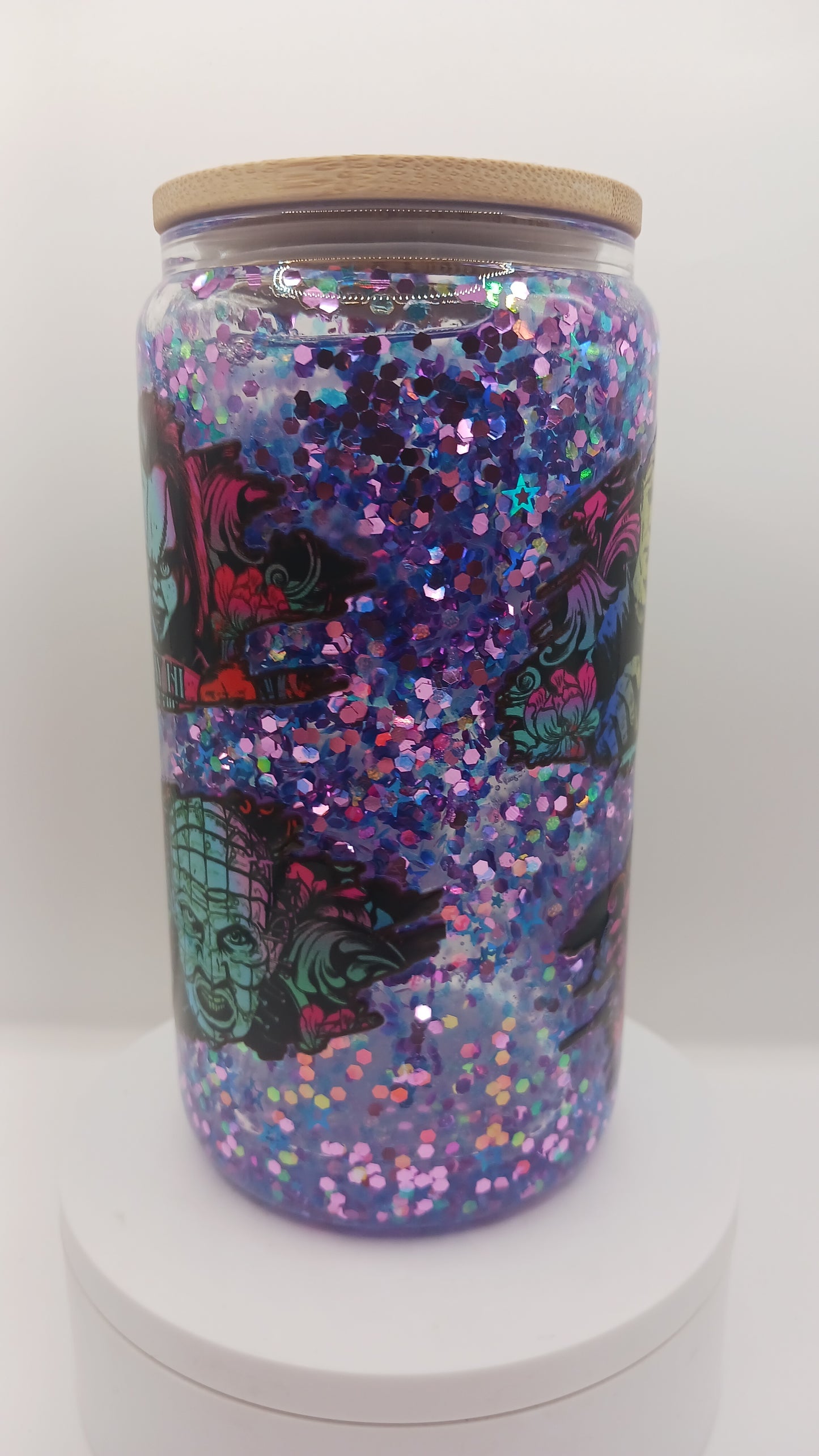 16 oz Horror snowglobe Libby tumbler