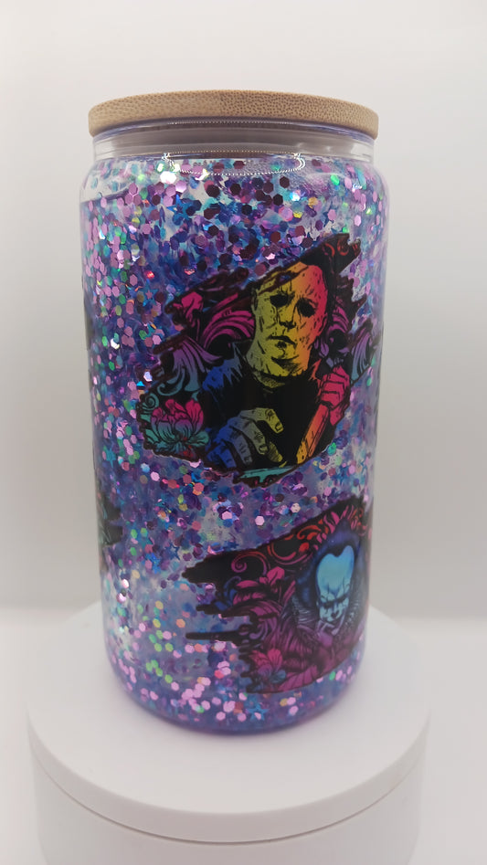 16 oz Horror snowglobe Libby tumbler