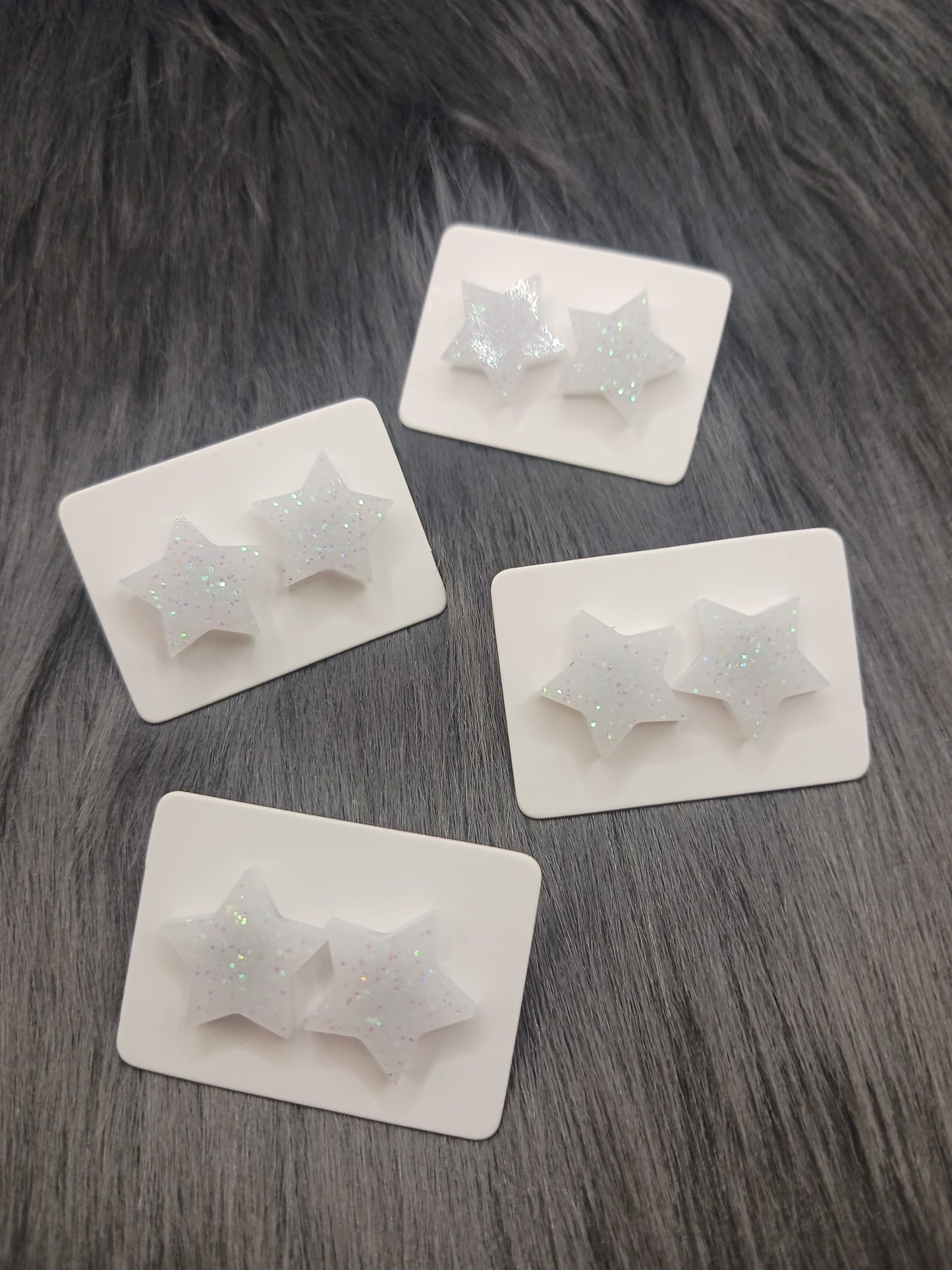 Star shaped .5" handmade stud earrings