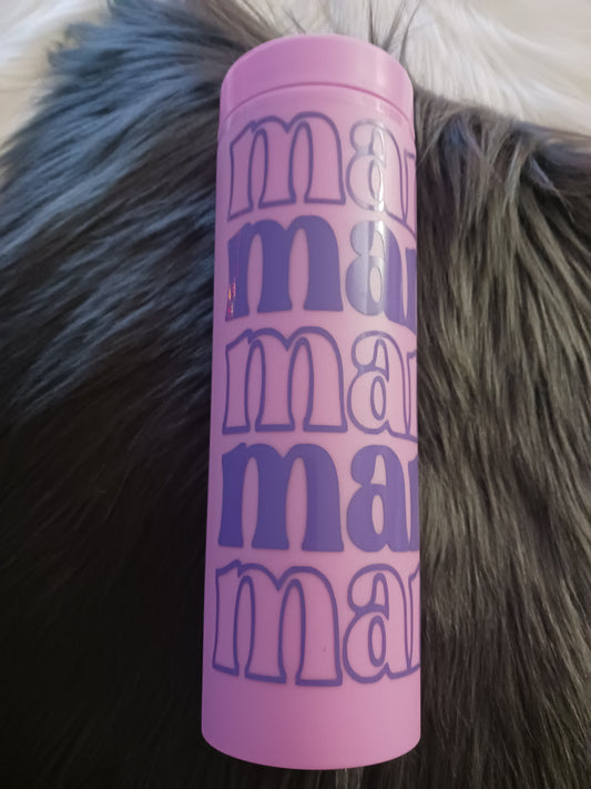 Purple plastic 16 oz cold drink mama tumbler