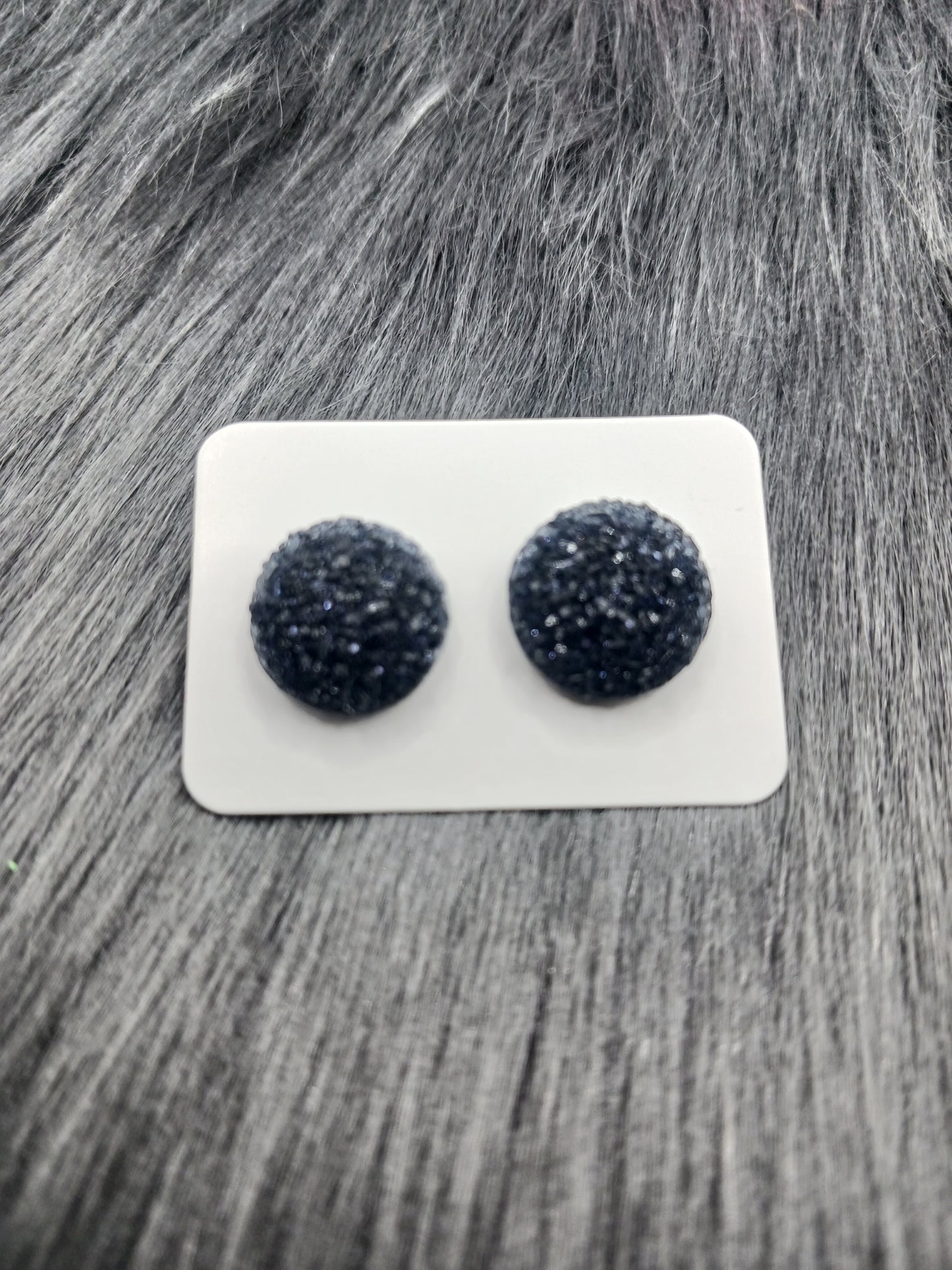 Druzy style stud earrings 12mm