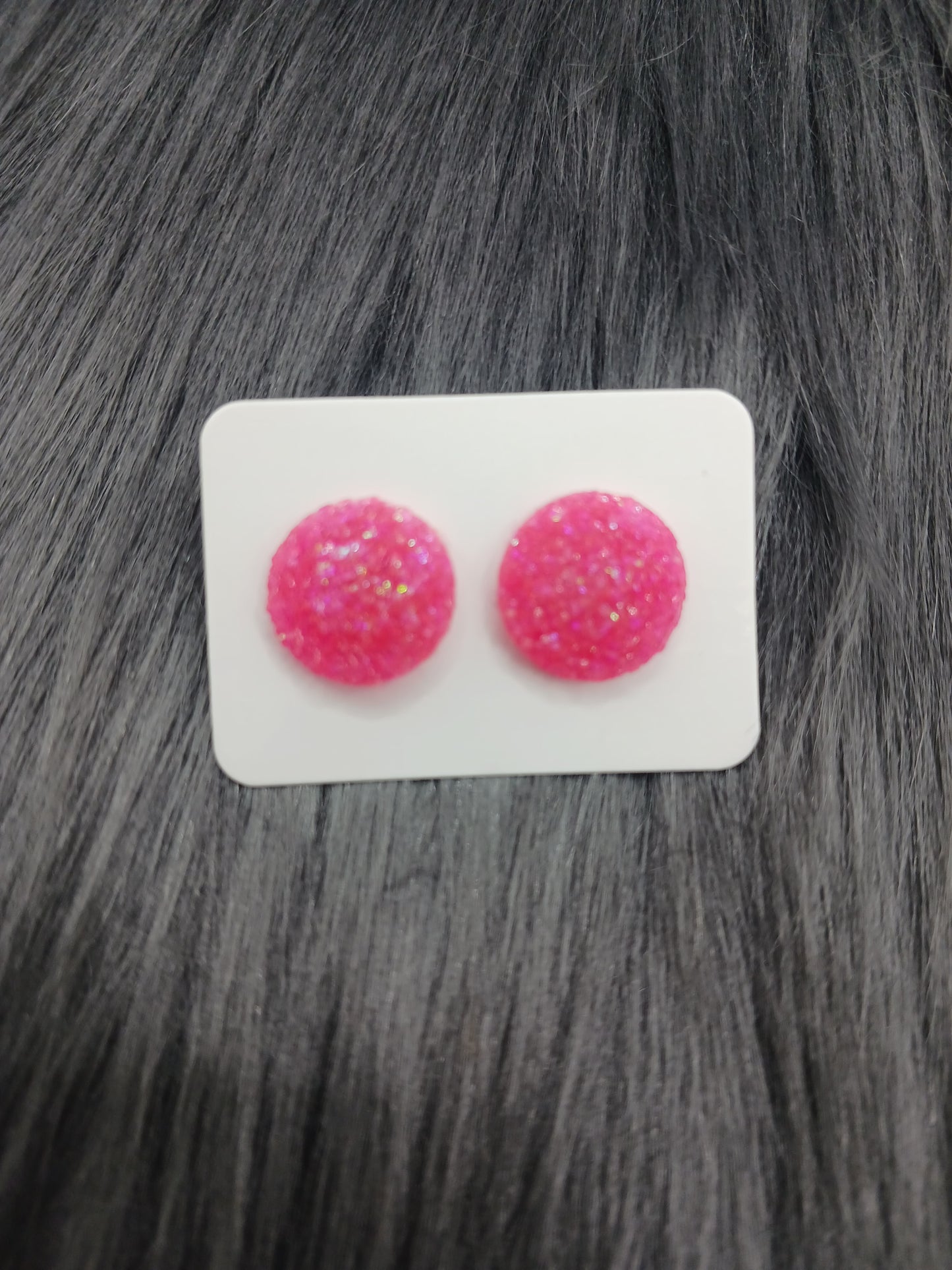 Druzy style stud earrings 12mm