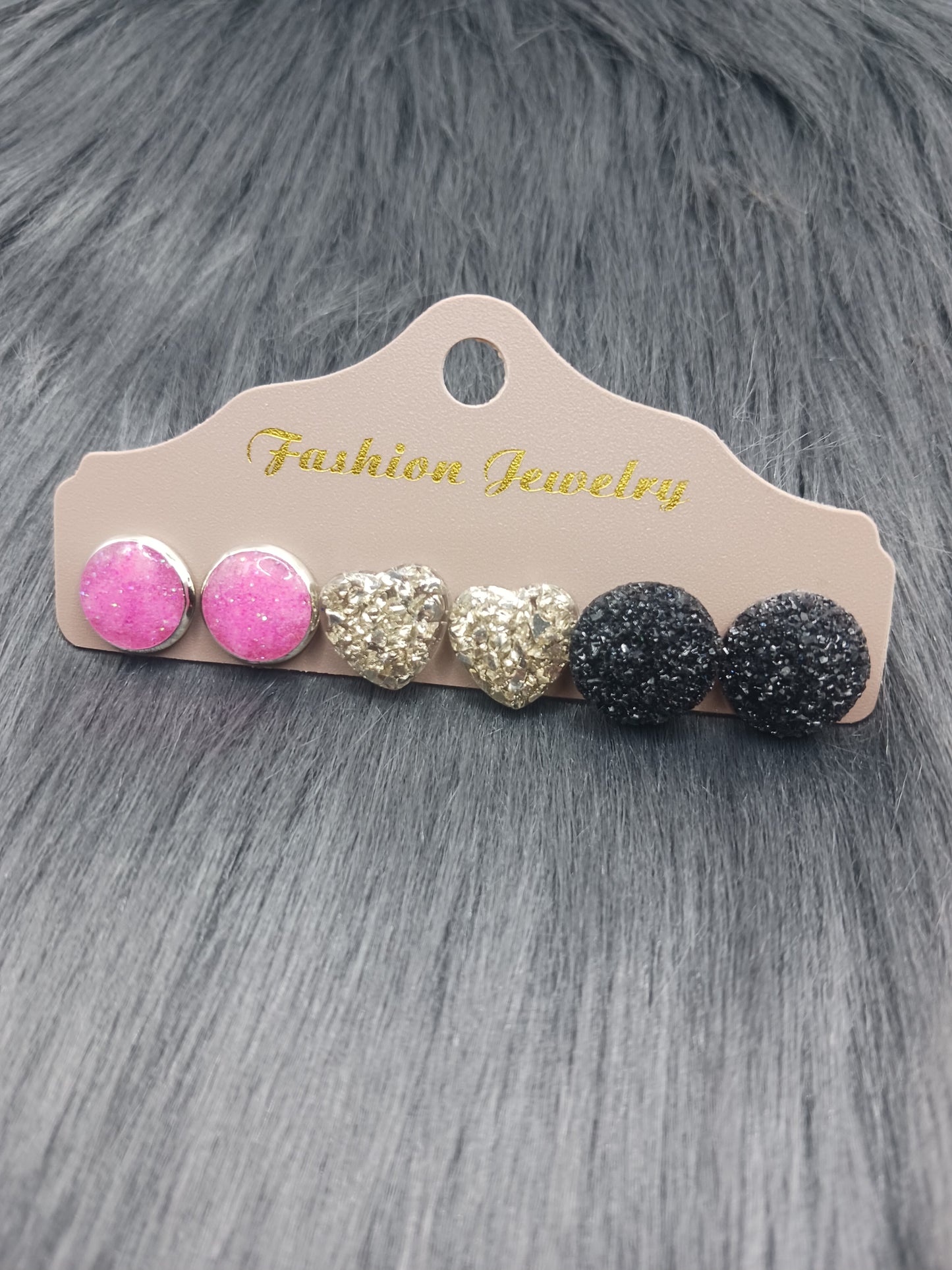 Stud Earrings 3 pair sets